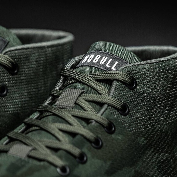 NoBull Forest Camo Canvas Mid Trainer Sneakers Green Shoes Men's 13 Rare HTF - Picture 8 of 15
